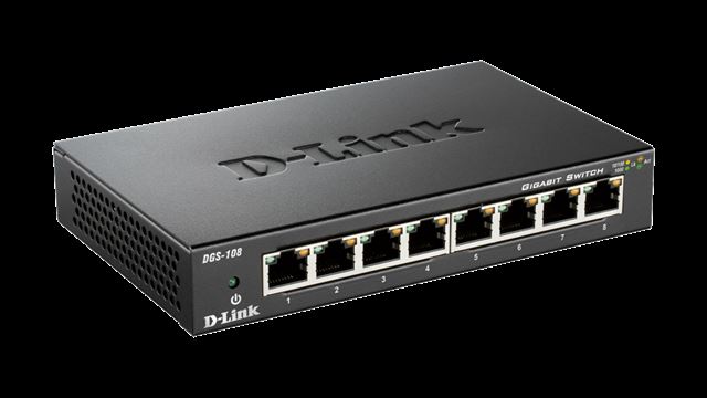 D-Link switch neupravljivi, DGS-108/E (metalno kućište)