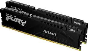 Kingston 16GB 5200MHz DDR5 (2x8GB), CL36 Fury Beast,Black, EXPO, 1RX16, 288-pin, 16GBit