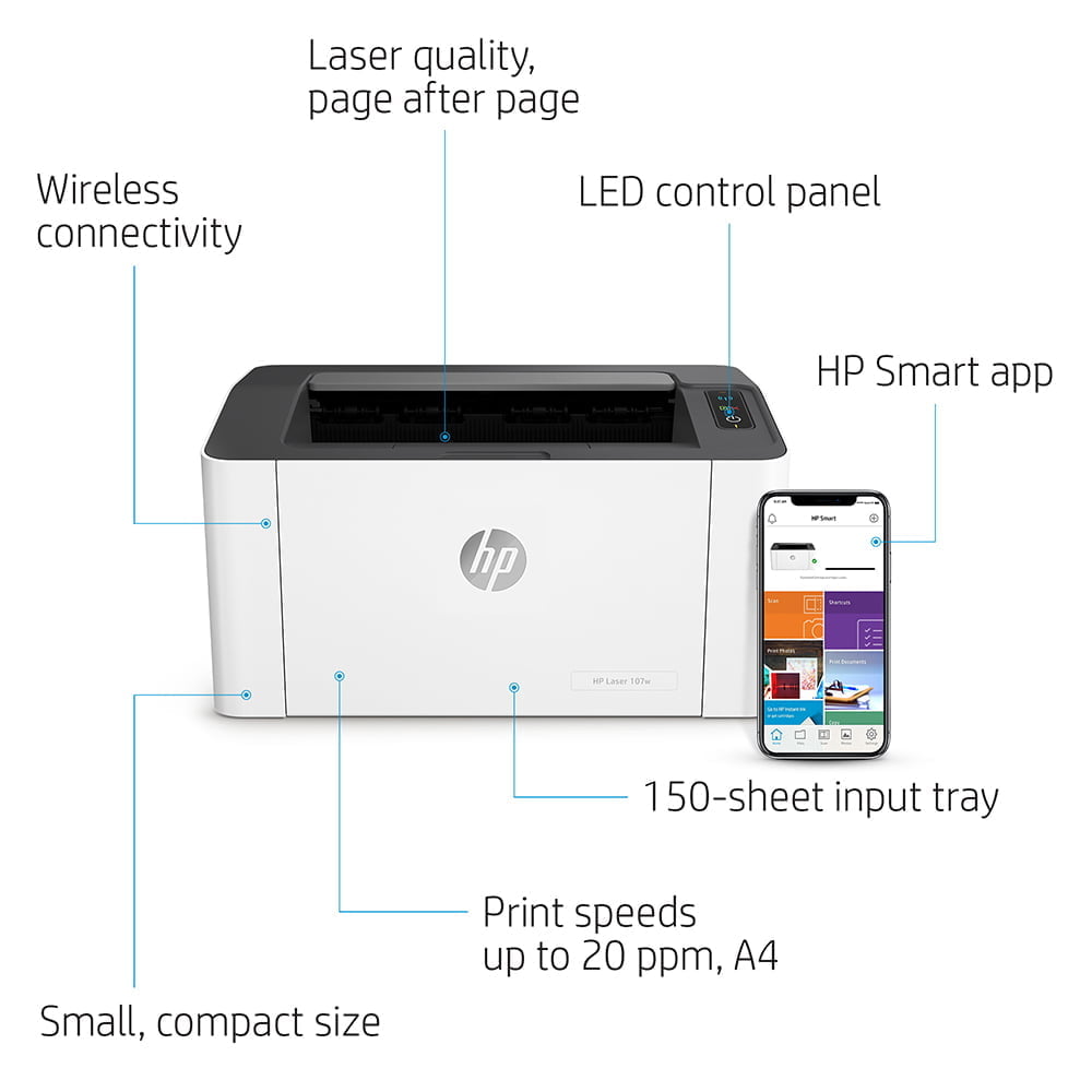 HP Laser 107w Printer