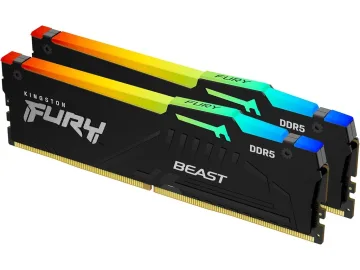 Kingston 64GB 6000MHz DDR5 RGBFury Beast (2x32GB), CL30,XMP, EXPO, 2RX8, 288-pin 16Gbit