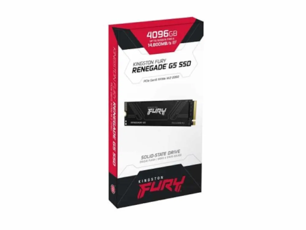 Kingston SSD 4TB NVMe M.2Fury Renegade,  PCIe 5.0R/W : 14800/14000MB/s