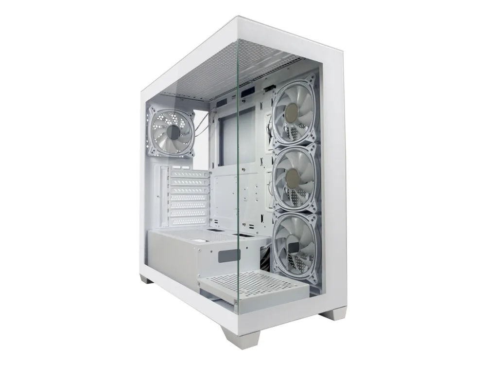 LC-Power Case Gaming 715W Midi-tower, ATX, 4x ARGB fan1x USB-C, 2x USB-A, White