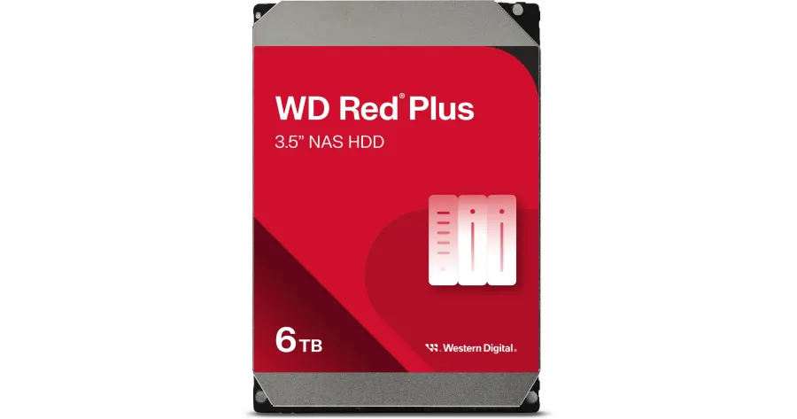 WD HDD 6TB Red Plus5400RPM 256MB
