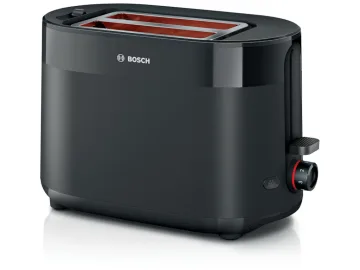 BOSCH Toster MyMoment TAT2M123, Crna, Dvije kriške, Snaga  800-950 W