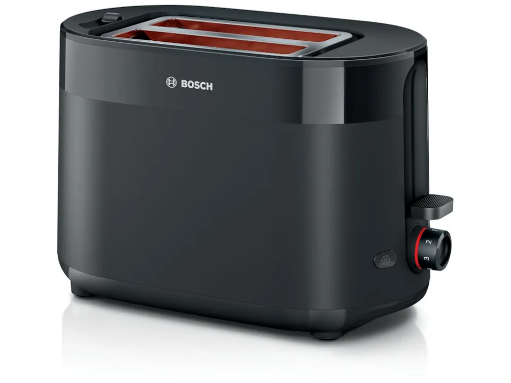 BOSCH Toster MyMoment TAT2M123, Crna, Dvije kriške, Snaga  800-950 W