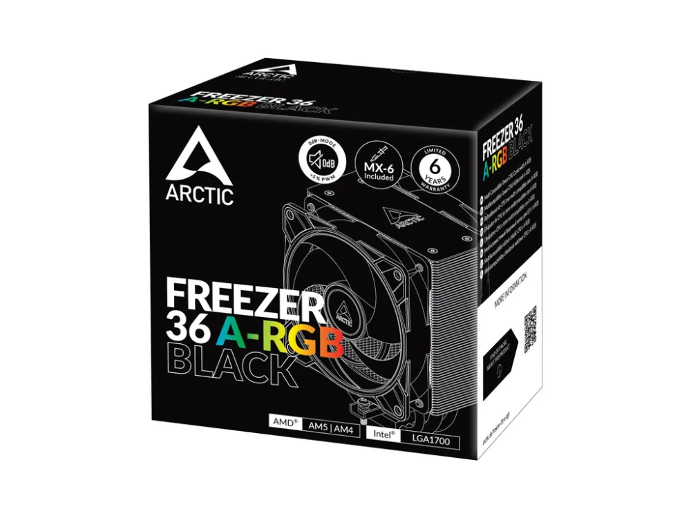 Arctic Freezer 36 A-RGB BlackCPU cooler 1851,1700, AM4, AM5