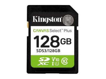 Kingston SDHC 128GB Class 10Canvas Select Plus150 MBs,Class 10 UHS-I