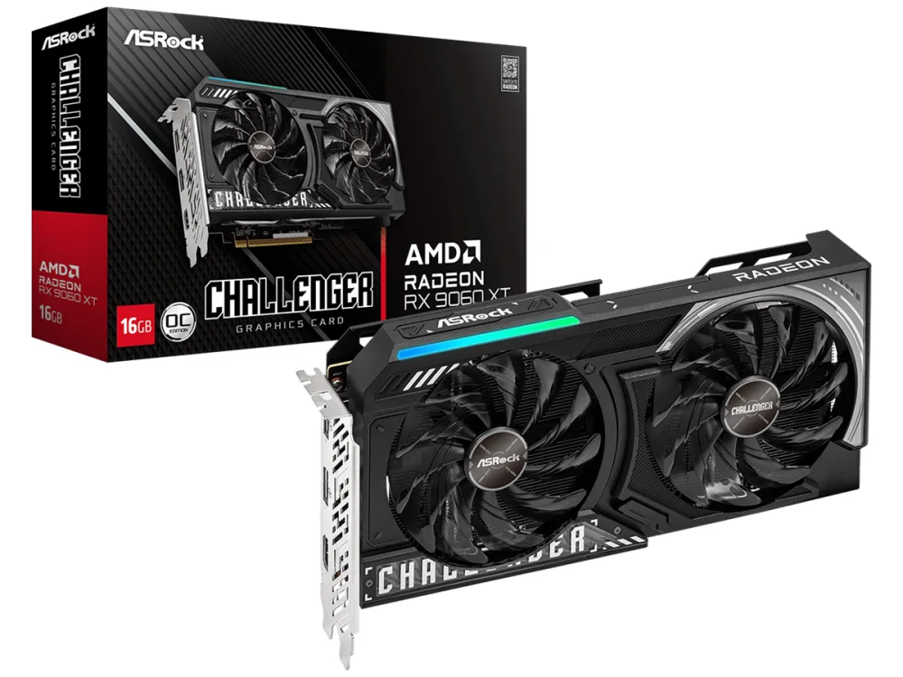 ASROCK VGA RX 9060 XT 16GBChallenger, GDDR6, 128bit2xDP, HDMI