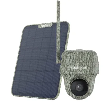 IP kamera Reolink GO serija G450 4K, vanjska, maskirna, baterija, 4G LTE, 360° + solarni panel