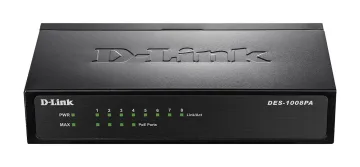 Switch DLINK 8-Port PoE Fast Ethernet Unmnged Desktop