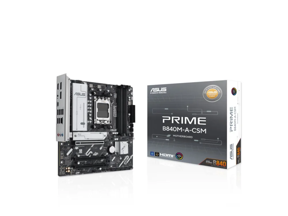 ASUS MB PRIME B840M-A-CSMAM5, 4x DDR5, 3x M.2, 7x USB2x DP, 1x HDMI, mATX