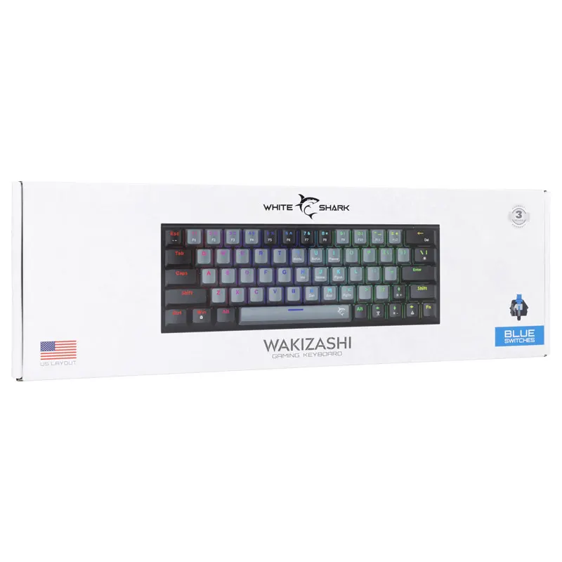 White Shark Tastatura WAKIZASHI-2 GK-002112V2 WAKIZASHI-2 red sw