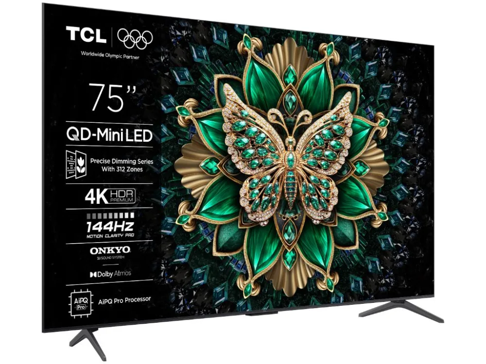 TCL 75"C6K 4K QD-Mini LED TV144Hz Google TV; Game Master;Dolby Atmos; Onkyo 2.1; HDR Premium;