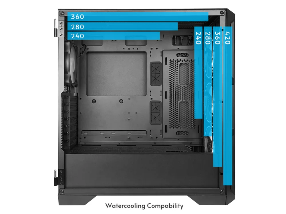 Chieftec Apex Lumo case4x140mm ARGB PWM fans, mesh400mm GPU, 175mm Cooler, 420mm Radiator