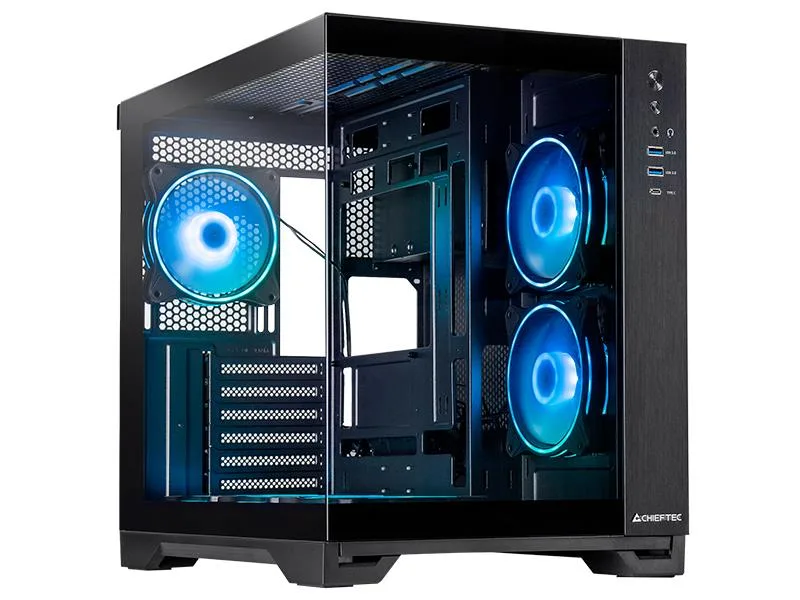 Chieftec Visio Dual Case6x120mm A-RGB, ATX, Temepered360mm radiator, 175mm CPU, 410mm GPU